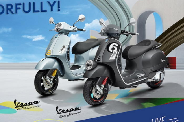 Motor baru Vespa matic pakai mesin 300 cc ada 2 model, body bongsor mana yang harganya paling murah?