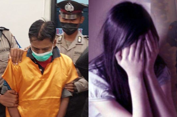 S (52) pelaku pemerkosaan terhadap anak di bawah umur diperlihatkan di hadapan wartawan di Cengkareng, Jakarta Barat, Jumat (3/6/2022) dan ilustrasi gadis yatim piatu