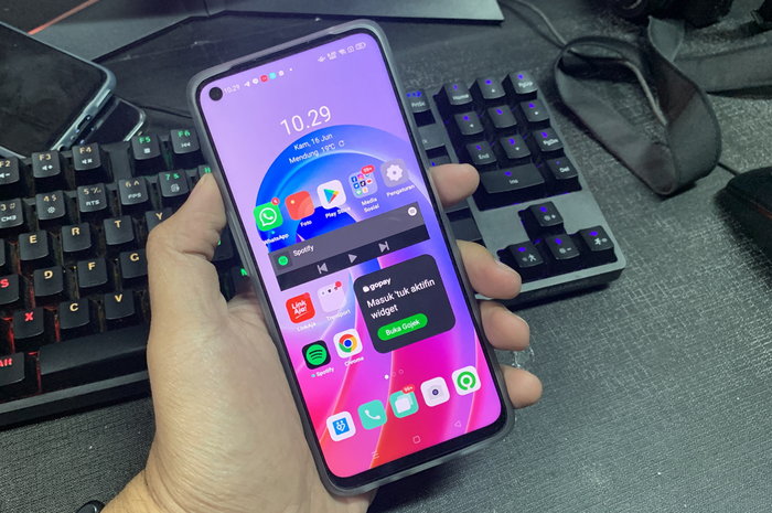 Tampilan Widget OPPO A96
