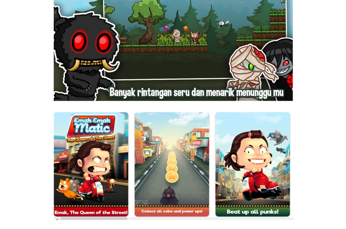 Tampilan dua game asli Indonesia