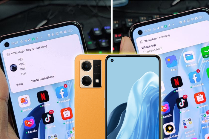 Fitur penyembunyian notifikasi atau Anti Pengintipan (Anti Peeping) di OPPO Reno7