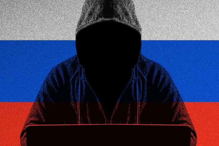 Ilustrasi sosok hacker Rusia yang membobol situs negara pro-Ukraina