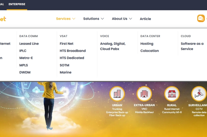 Produk dan layanan Link Net