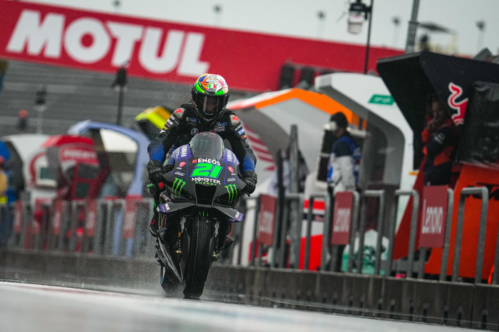 Foto ilustrasi. Murid Valentino Rossi, Franco Morbidelli dapat penalti setelah FP2 MotoGP Belanda 2022.