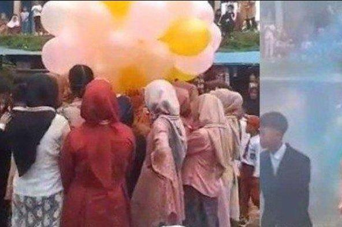 Pesta perpisahan berujung petaka, balon gas hidrogen meledak.