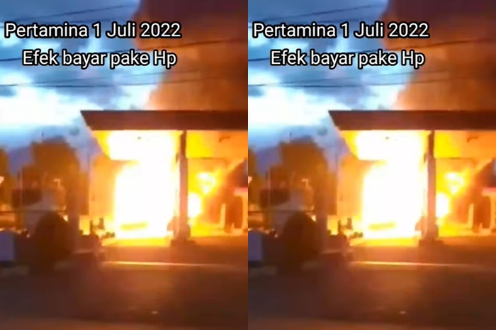 Heboh video kebakaran di SPBU 1 Juli 2022 efek bayar pakai HP, ini kata Pertamina.