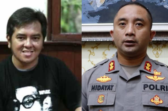 (kiri) MSA, pelaku terduga kasus&nbsp;pencabulan, dan&nbsp;Kapolres Jombang AKBP Moh Nurhidayat.