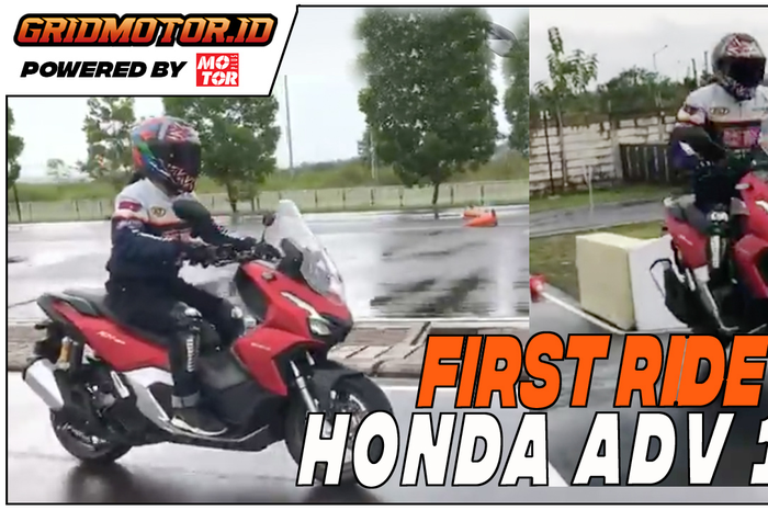 MOTOR Plus-online.com mendapat kesempatan first ride Honda ADV 160 di lintasan basah di area safety riding parkAHM, Cikarang.