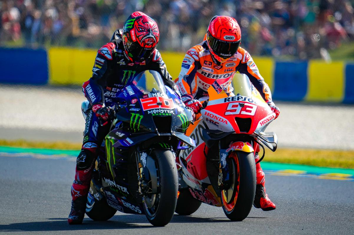 Momen Fabio Quartararo dan Marc Marquez jejeran, El Diablo berharap ini jelang MotoGP Inggris 2022.