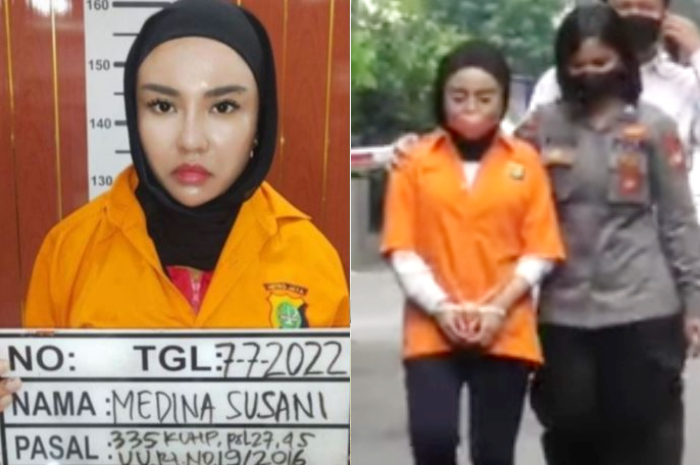Medina Zein pakai baju tahanan