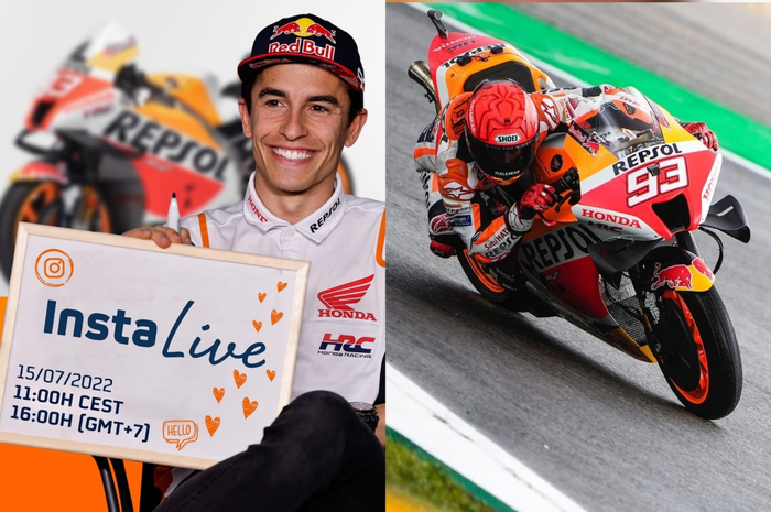 Penggemar Marc Marquez bisa tonton Live Instagram pada Jumat sore ini, ada sesi tanya jawab loh!