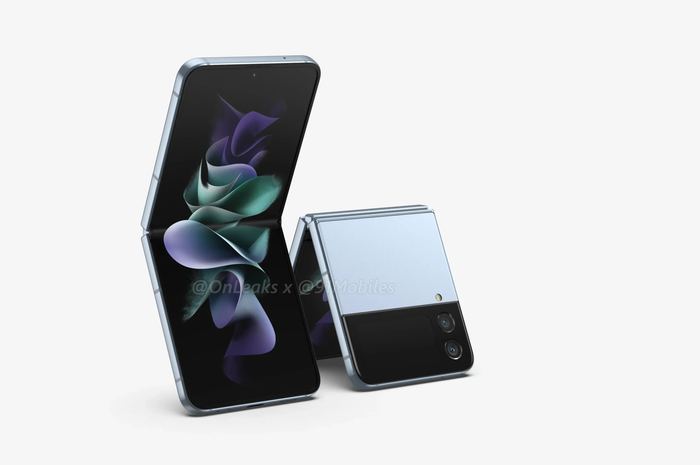 Gambar render Samsung Galaxy Z Flip 4 yang kemungkinan bakal rilis di Samsung Unpacked 2022