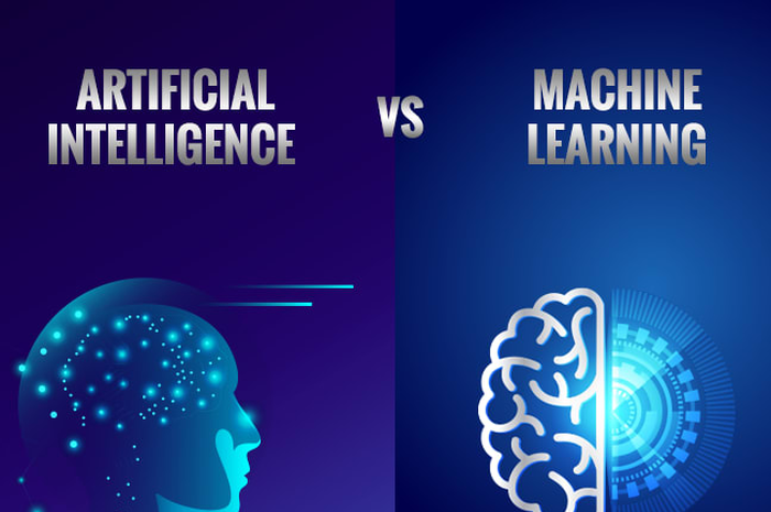 Ilustrasi perbedaan Artificial Intelligence vs Machine Learning