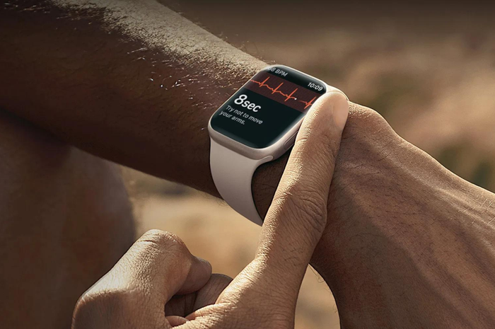 Ilustrasi Apple Watch Pro untuk olahraga ekstrim