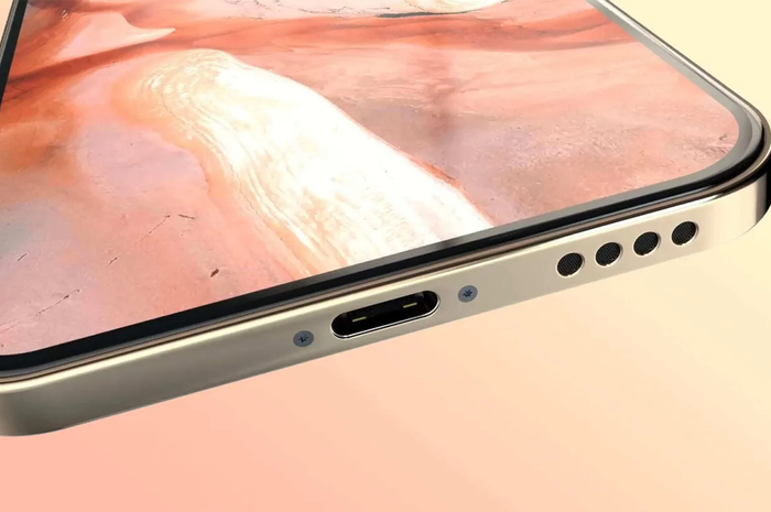 Ilustrasi iPhone dengan USB Type-C