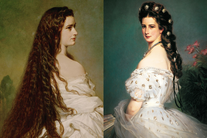 Ratu Elisabeth dari Austria yang sangat terobsesi pada rambutnya, tumbuh hingga ke tumitnya.