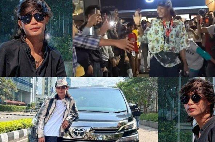 Kolase foto Bonge, superstar Citayam Fashion Week. (IG bonge_real/Youtube Baim Paula) 