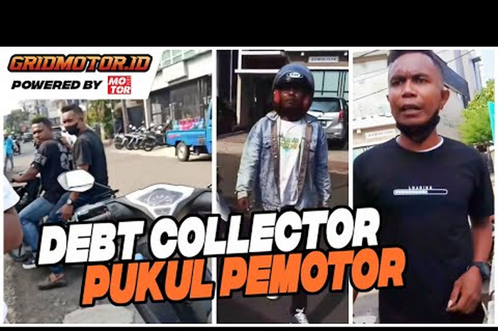 Debt collector tak berkutik setelah digrebek Polisi setelah melakukan aksinya di Kelapa Gading, Jakarta Utara.