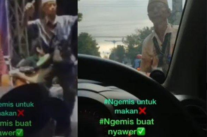 Viral kakek pengemis di Probolinggo sawer biduan dangdut
