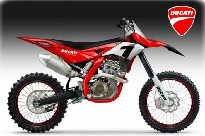 Foto ilustrasi motor Ducati yang disebut bakal ramaikan MXGP 2024, enggak cuma balapan MotoGP.
