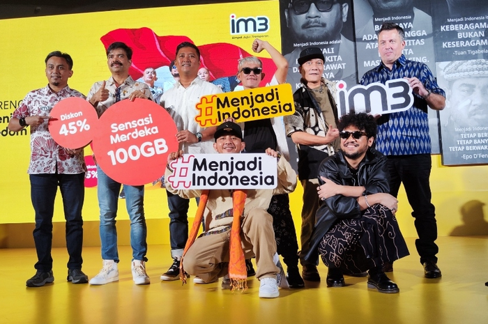 Acara peluncuran kampanye #MenjadiIndonesia dari Indosat Ooredoo untuk hadirkan promo kuota internet IM3 100 GB. 
