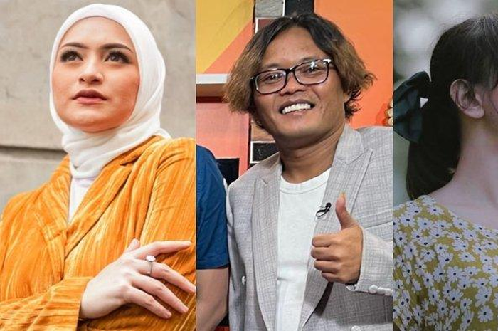 Nathalie Holscher (kiri), Sule (tengah) dan Riesca Rose (kanan)