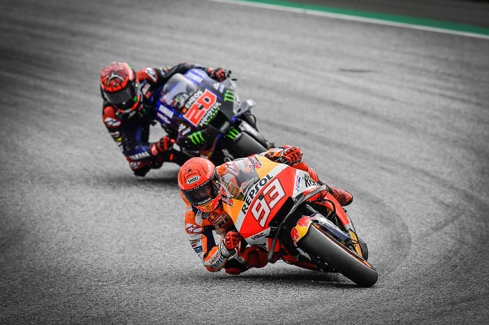 Marc Marquez dan Fabio Quartararo bersaing di MotoGP Austria 2021 di Sirkuit Red Bull Ring, simak jadwal MotoGP Austria 2022.