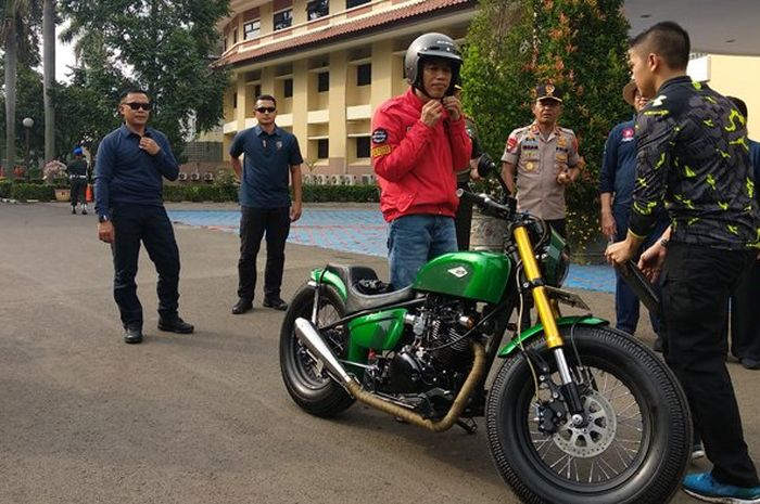 Salah satu koleksi motor milik Presiden Joko Widodo