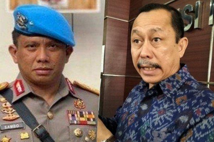 Irjen Ferdy Sambo (kiri) dan Ketua Komnas HAM Ahmad Taufan Damanik (kanan)