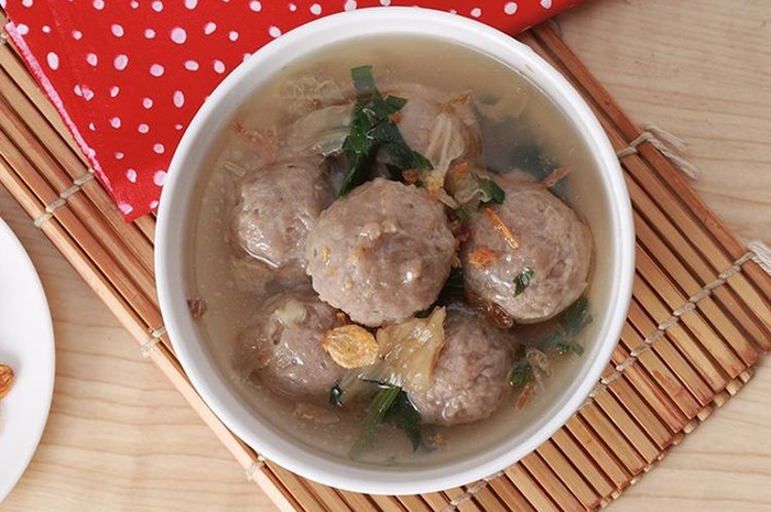 Ilustrasi bakso kuah. 
