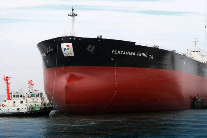 ilustrasi kapal tanker minyak milik Pertamina