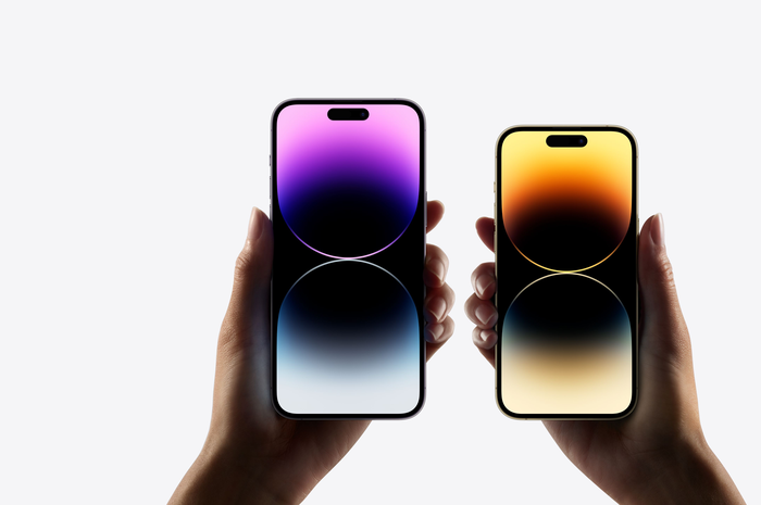 Tampilan Depan iPhone 14 Pro dan iPhone 14 Pro Max 