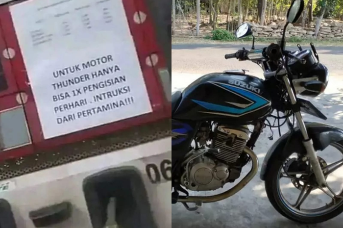 Suzuki Thunder diilarang di banyak SPBU
