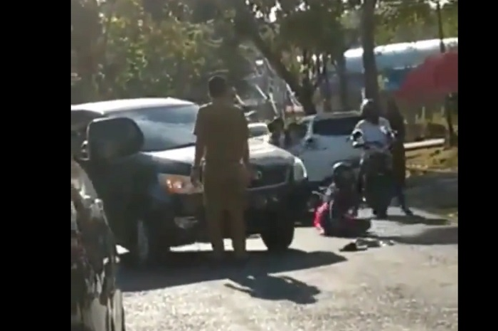 Ini sosok oknum ASN sok jagoan tendang motor wanita sampai nyungsep di Sinjai.