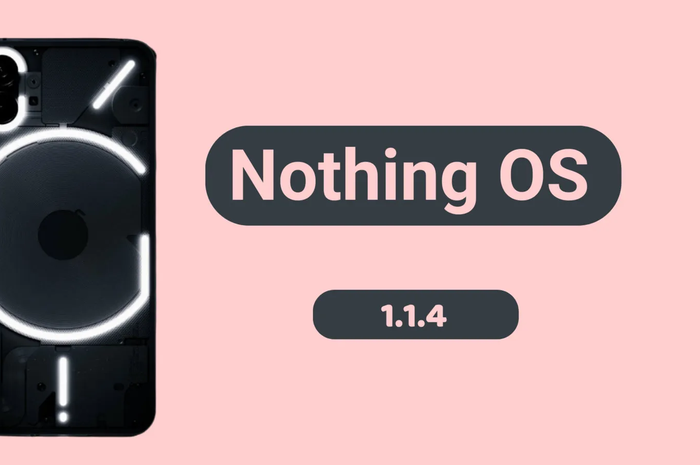 Ilustrasi Samartphone Nothing Phone (1) dan update Nothing OS 1.1.4. 