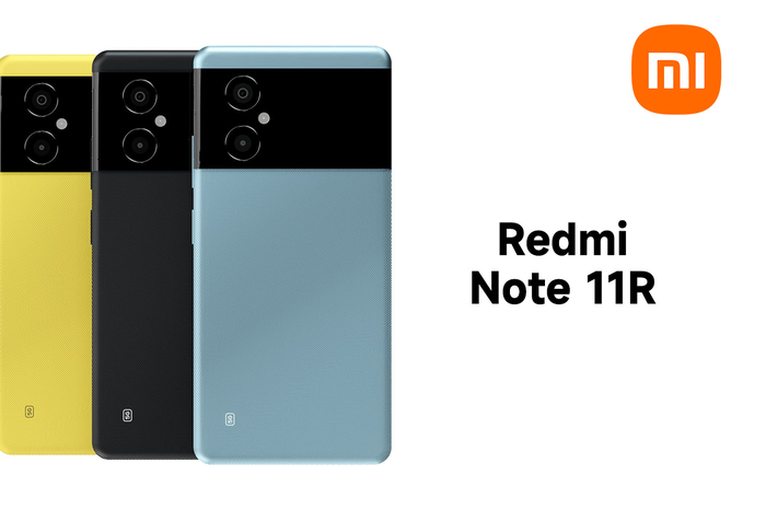 Prediksi tampilan belakang dari Redmi Note 11R.