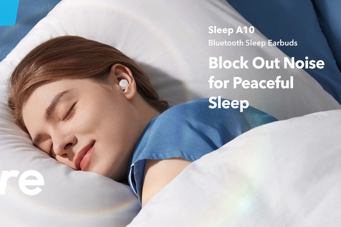 Iklan dari produk terbaru Anker yaitu earbud Soundcore sleep A10. 