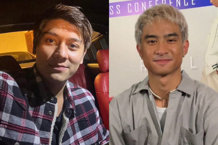 Kolase foto Rizky Billar dan anak Iis Dahlia, Devano Danendra