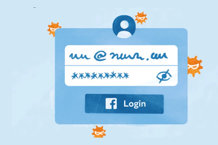 Ilustrasi dari aplikasi berbahaya yang mencuri informasi login pengguna Facebook. 