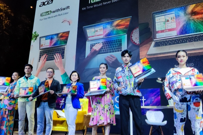 Acara peluncuran Acer Swift 3 OLED dan Swift Edge di Indonesia, Selasa (12/10). 