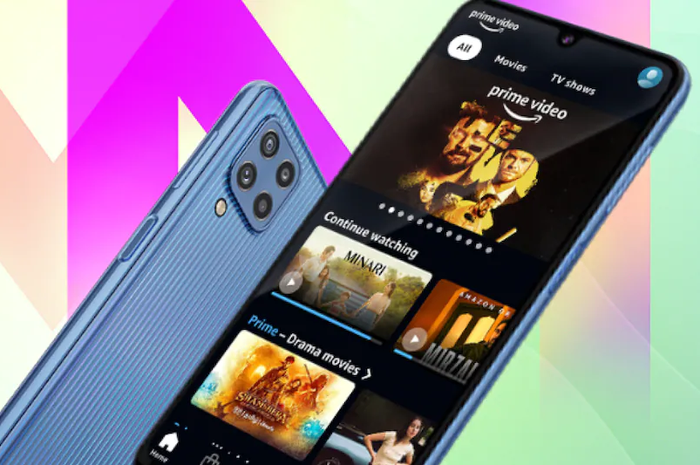 Penampang depan dan belakang Samsung Galaxy M32 Prime Edition.