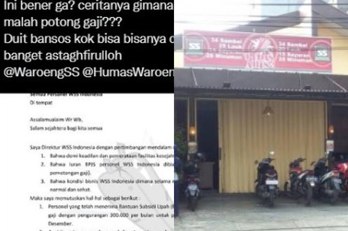 Pemilik Waroeng SS potong gaji karyawan penerima BSU.