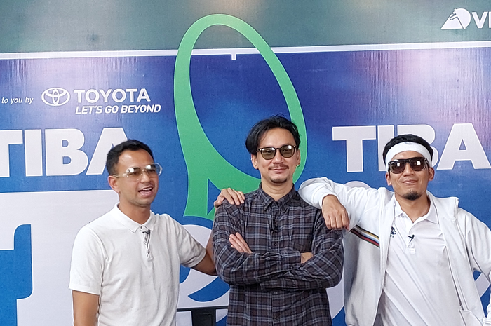 Vincent Rompies, Desta, dan Raffi Ahmad saat ditemui Grid.ID di kawasan Pejaten Barat, Jakarta Barat, Selasa (8/11/2022).