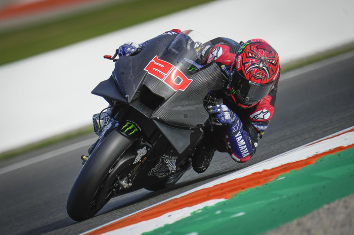 Fabio Quartararo geram di tes MotoGP Valencia karena mesin barunya enggak bertenaga.