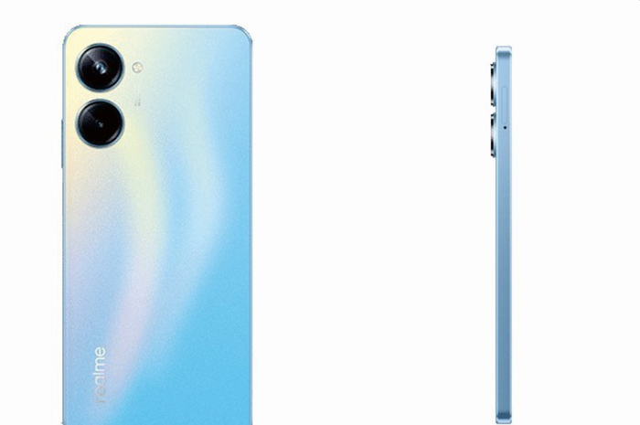 Tampilan depan dan samping Realme 10 Pro 5G 