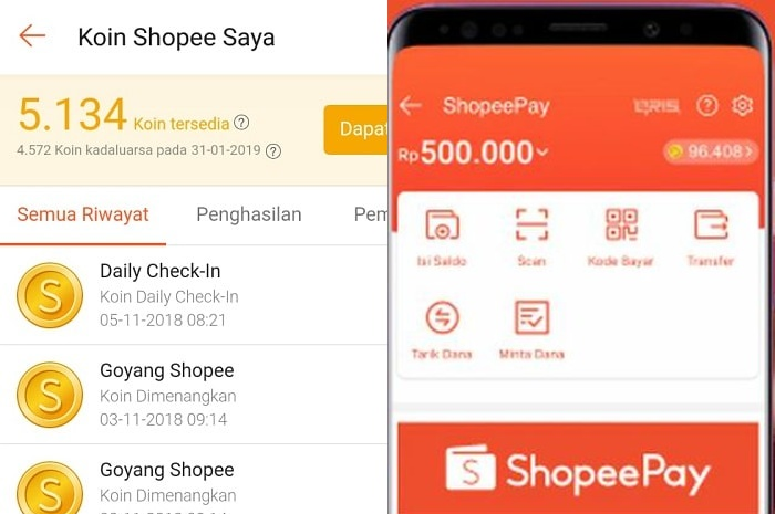 cara ubah koin shopee jadi saldo shopeepay