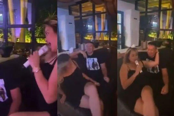 Pinkan Mambo saat goda Vicky Prasetyo dengan joget pakai baju seksi.