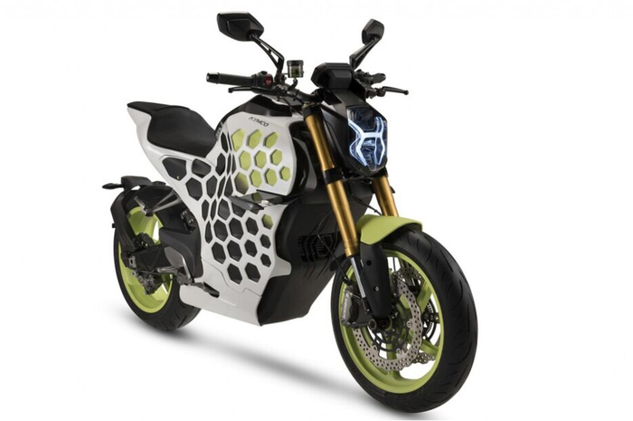Prototipe motor listrik Kymco RevoNEX hadir di EICMA 2022, gaya naked bike futuristik.