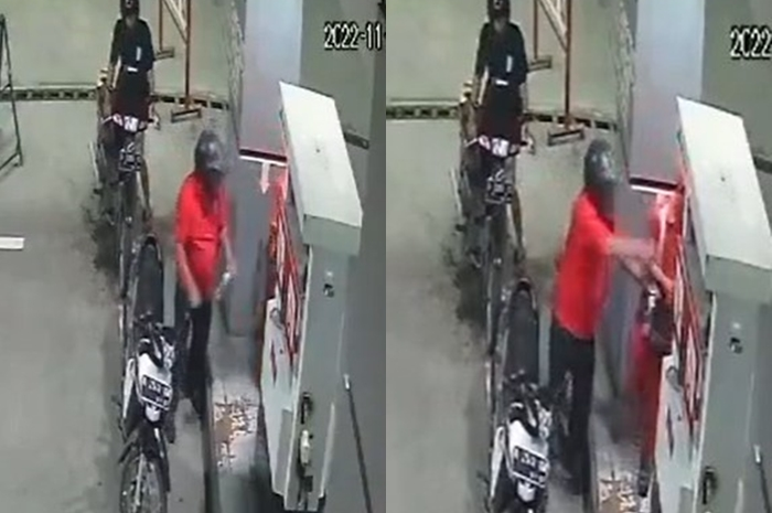 Aksi pemotor dan juga pembeli Pertalite pukul petugas SPBU di Semarang.