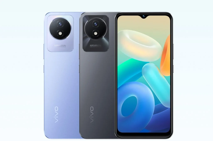 Tampilan belakang dan depan VIVO Y02